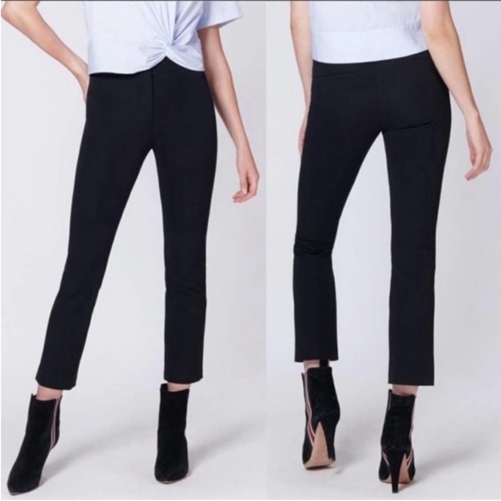 Veronica Beard Black Cropped Scuba Pants